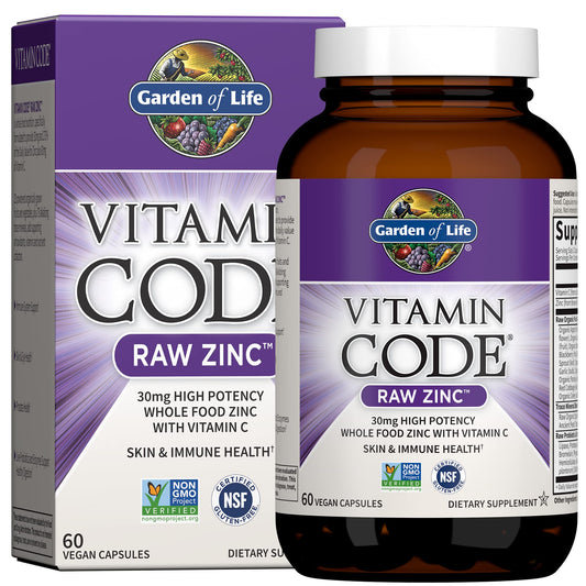 Garden of Life Zinc Supplements 30mg